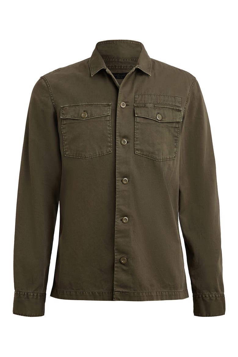 Spotter Cotton Denim Button-Up Shirt Jacket, Alternate, color, CARGO GREEN