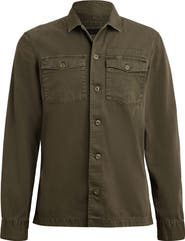 AllSaints Spotter Cotton Denim Button-Up Shirt Jacket