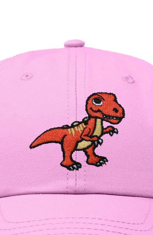 Dalix T-rex Embroidered Casual Cap In Light Pink