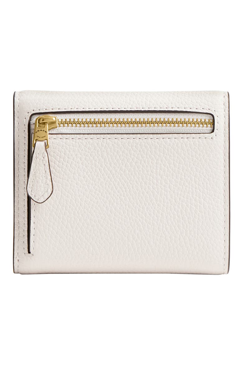 Essential Polished Pebble Leather Wallet, Alternate, color, CHALK