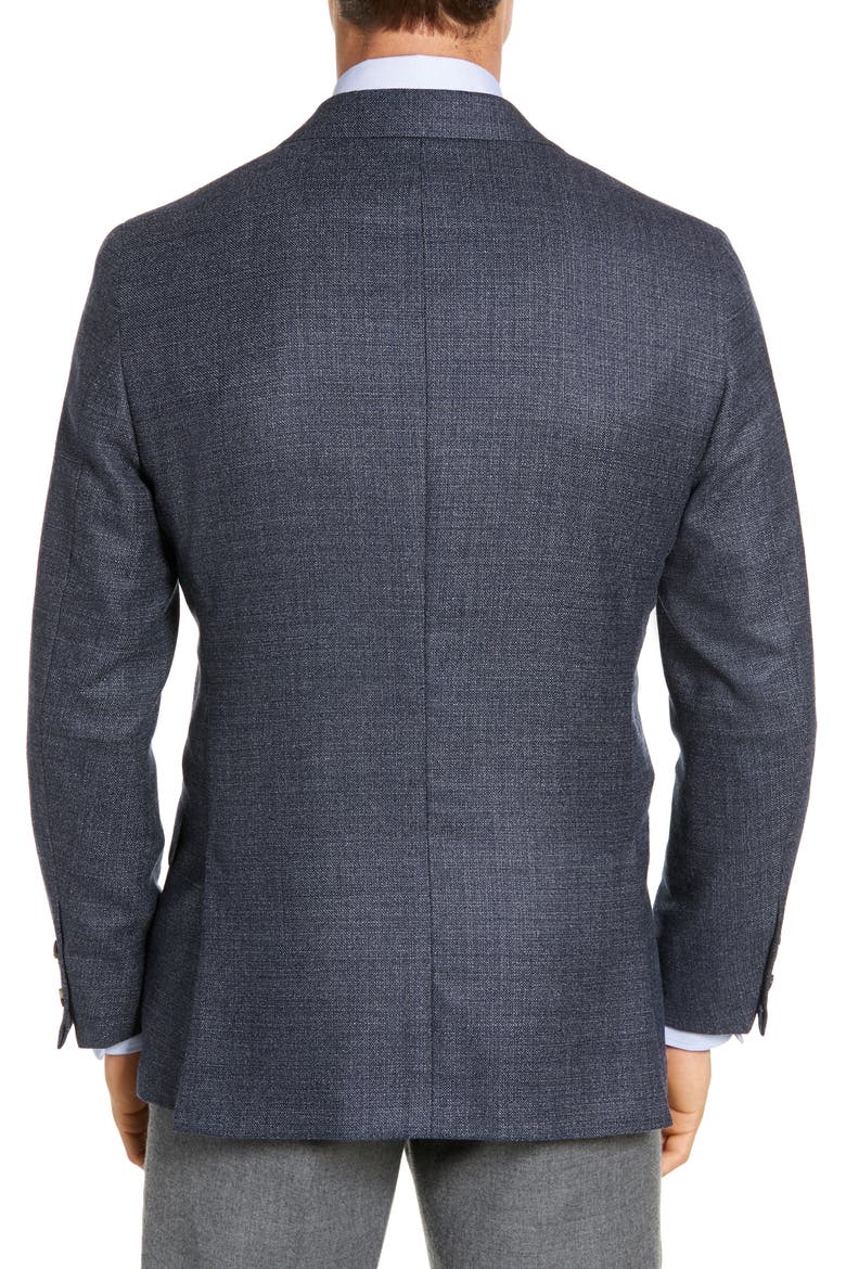 Classic Fit Wool & Silk Blazer, Alternate, color, MEDIUM BLUE