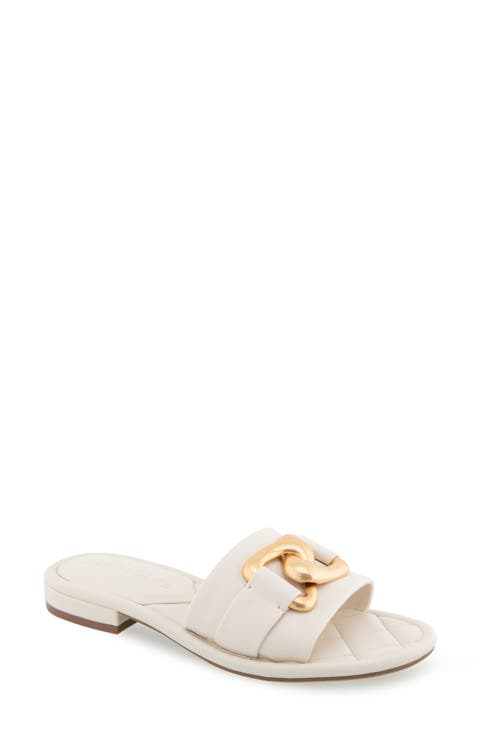 Big Charm Link Slide Sandal (Women)