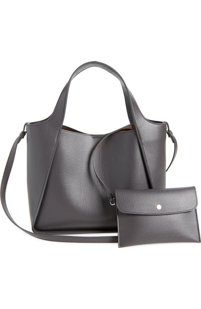 Stella McCartney Perforated Logo Faux Leather Crossbody Tote, Alternate, color,