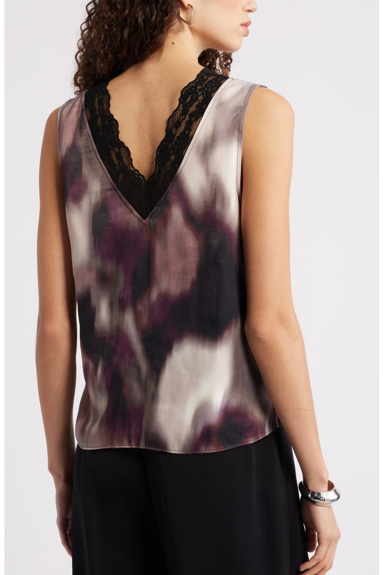 Lace Trim Satin Tank, Alternate, color, BURGUNDY COSMOS