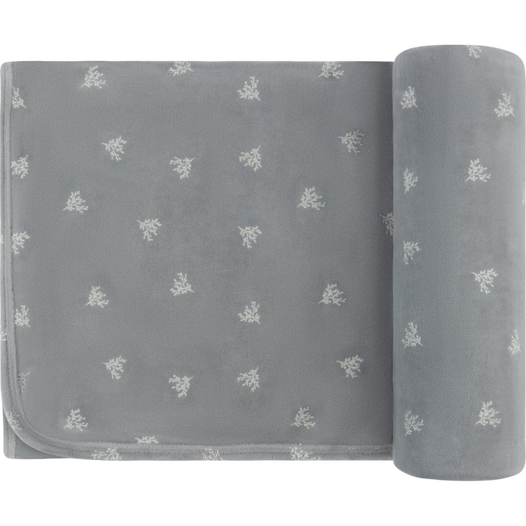 Ely's & Co. Velour Leaf Pattern Collection In Gray