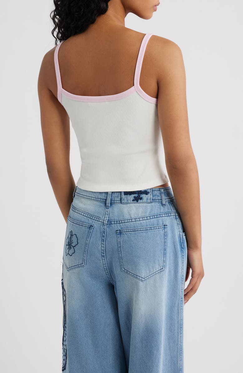 Kulani Kinis Floral Graphic Rib Scoop Neck Tank, Alternate, color, Hibiscus Paradise