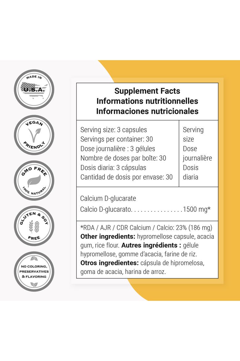 Calcium D-Glucarate 1500mg, Alternate, color, None