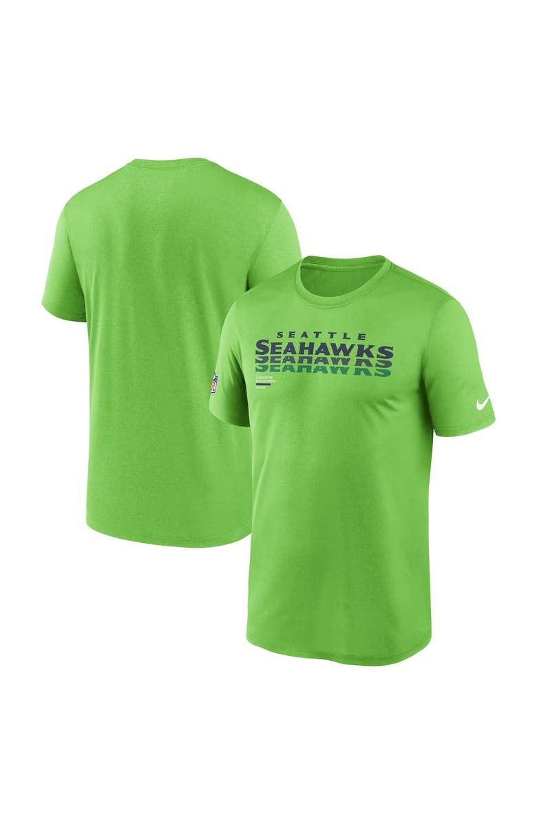 Nike Men's Nike Neon Green Seattle Seahawks Sideline Legend Performance T-Shirt, Alternate, color, Neon Green