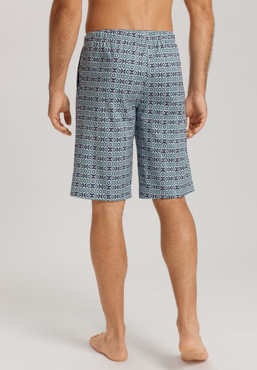 Hanro Night And Day Drawstring Cotton Shorts In Tinted Mosaic