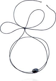 Saulė Label Lily Tie Jet Necklace