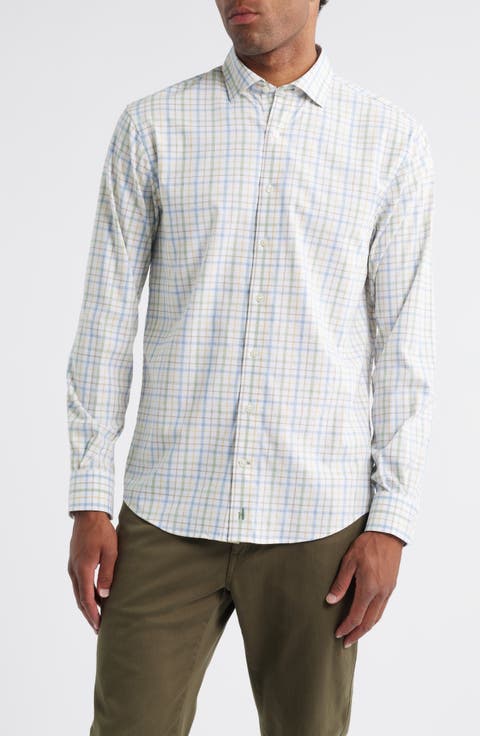 Maarten Plaid Performance Button-Up Shirt