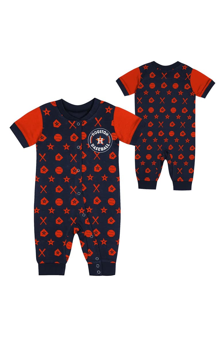 Newborn  Navy Houston Astros Hard 90 Coveralls, Alternate, color, Navy