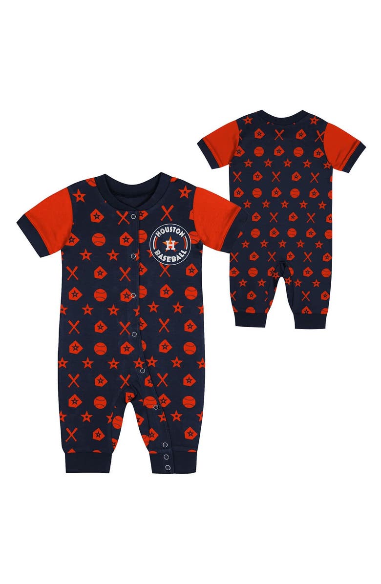 Outerstuff Newborn  Navy Houston Astros Hard 90 Coveralls, Alternate, color, Navy