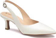 Johnston & Murphy Lindsey Slingback Pointed Toe Kitten Heel Pump