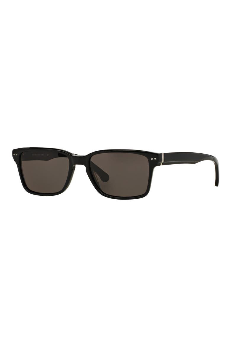 52mm Rectangular Sunglasses, Alternate, color, BLACK/ GREY