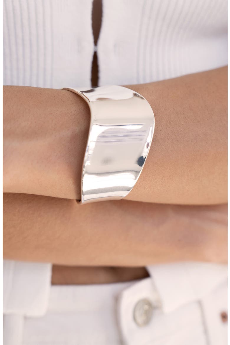 Smooth Cuff Bracelet, Alternate, color, SILVER