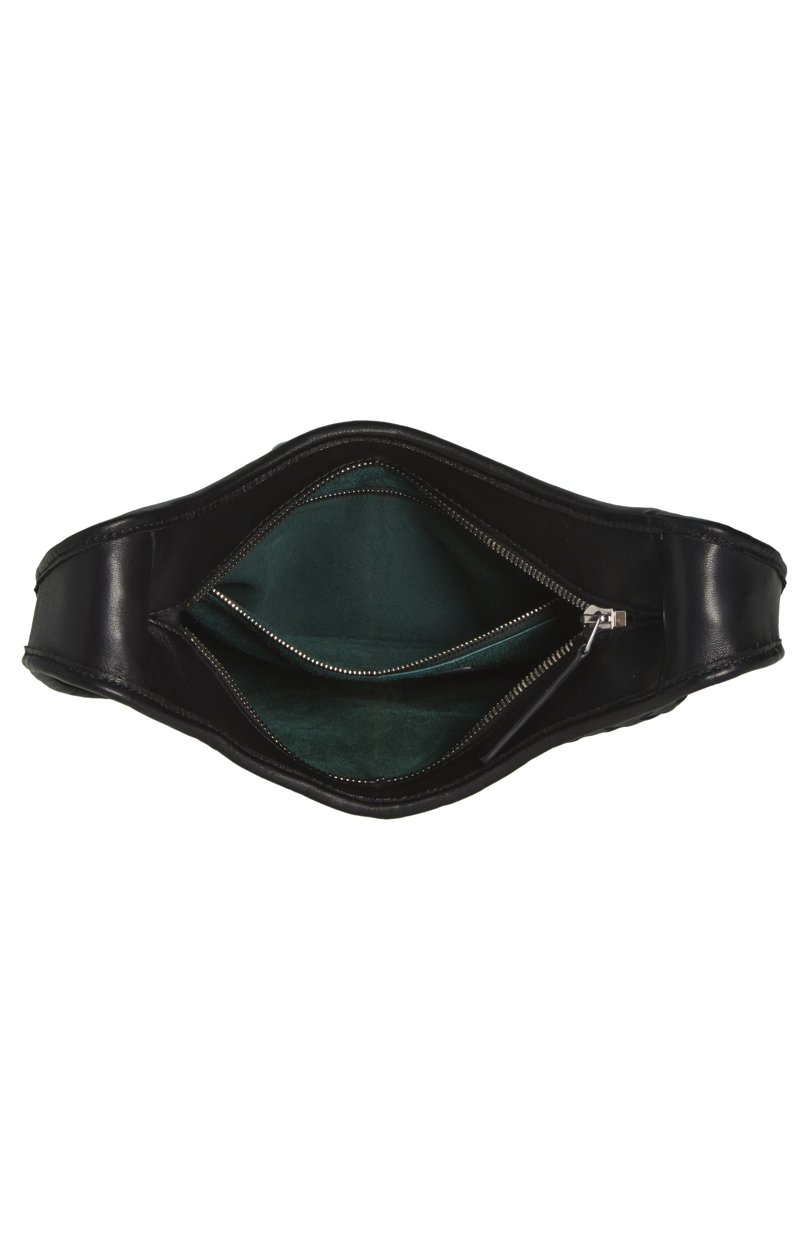 Bottega Veneta Small Fluffy Intrecciato Leather Crossbody Bag, Alternate, color, 