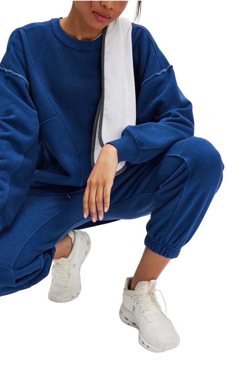 Free People Making It Jogger Pants, Alternate, color, Black Grape