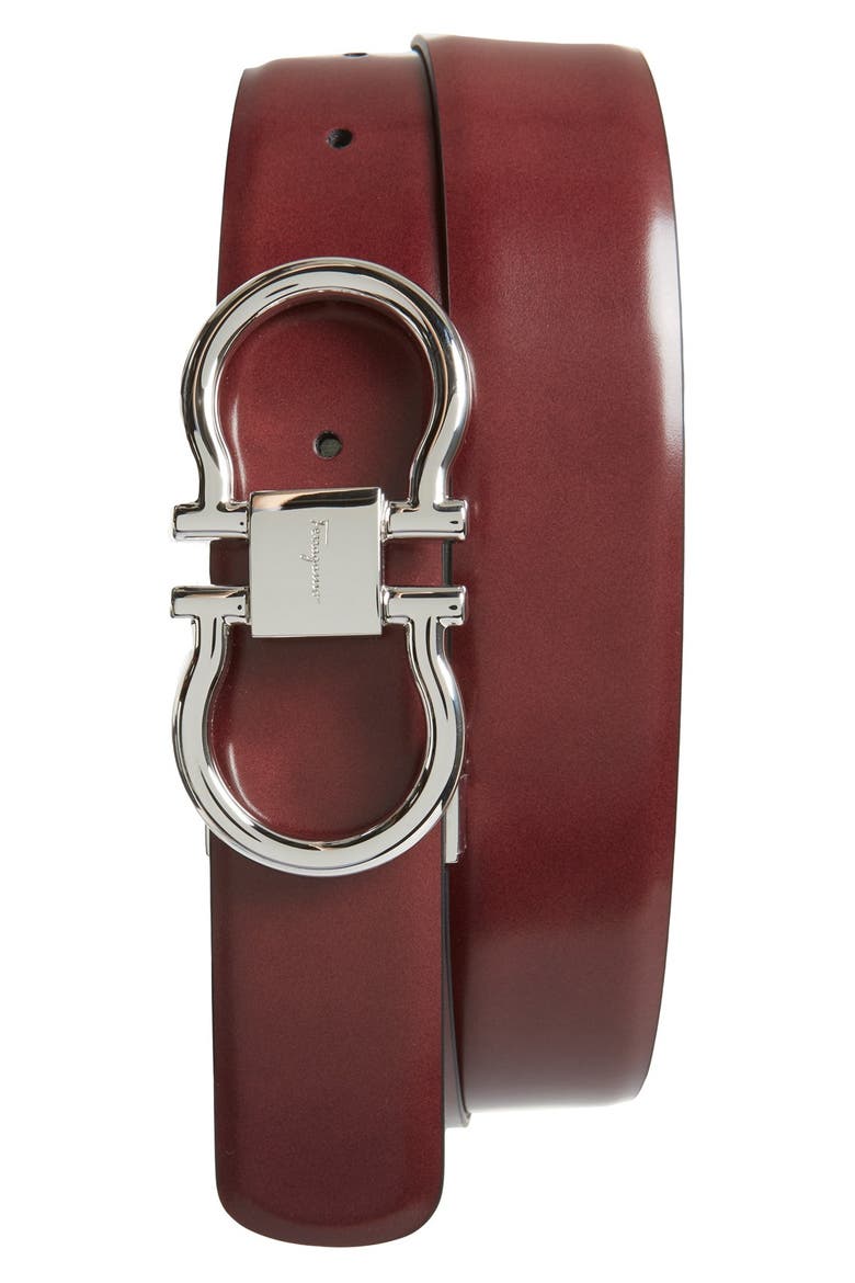 Salvatore Ferragamo Reversible Belt, Main, color, OXBLOOD/ BLACK
