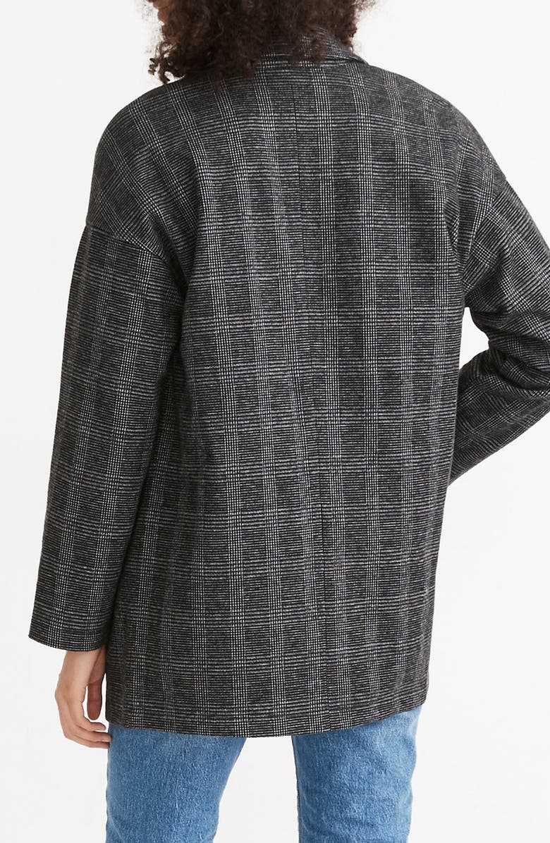Madewell Glen Plaid Oversize Knit Blazer, Alternate, color,