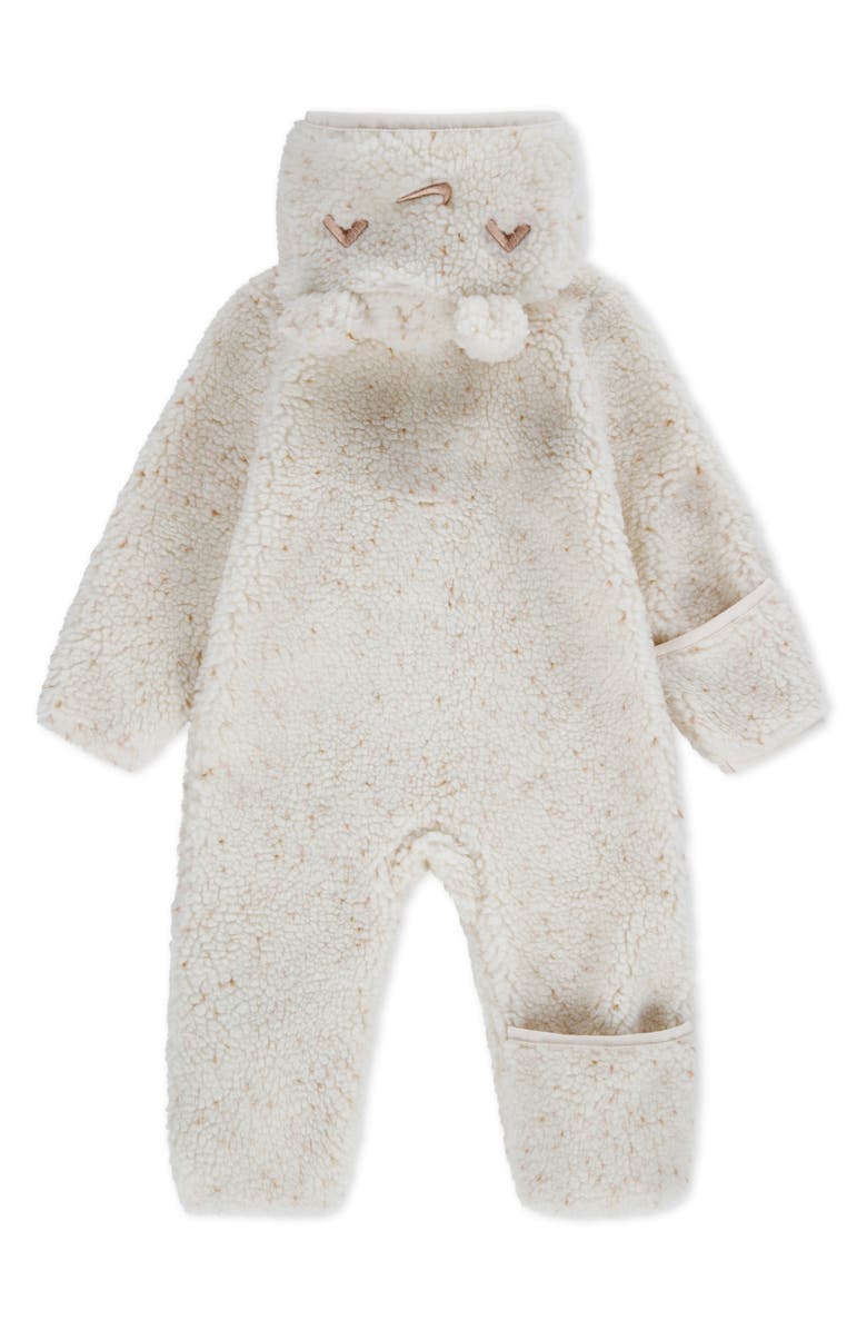 Nike Cozy Comfort Fleece Hooded Romper, Alternate, color, Pale Ivory