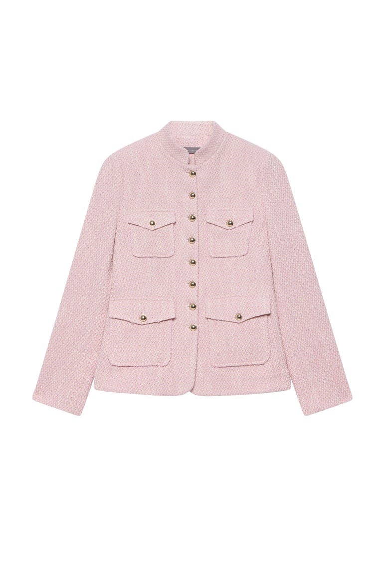 Cotton Blend Boucle Jacket, Alternate, color, Light Pink