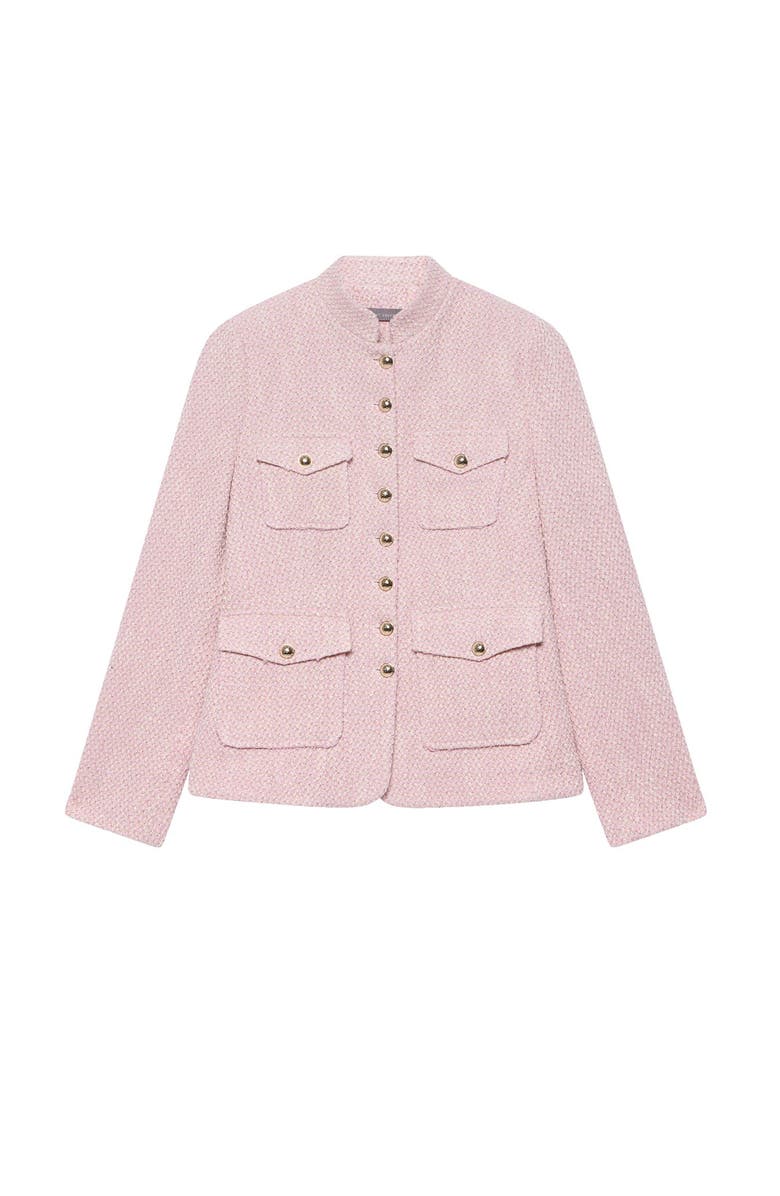 MINT VELVET Cotton Blend Boucle Jacket, Alternate, color, Light Pink