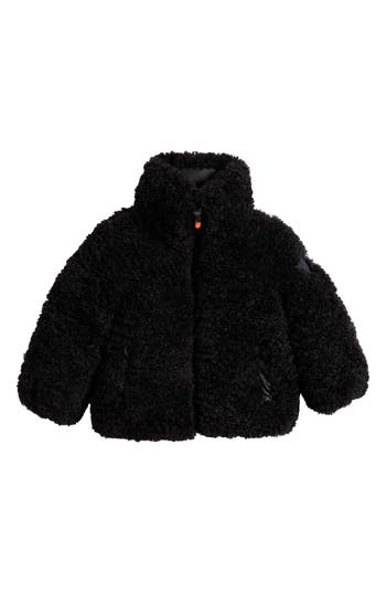 Save The Duck Kids' Thisbe Quilted Fleece Jacket In Black