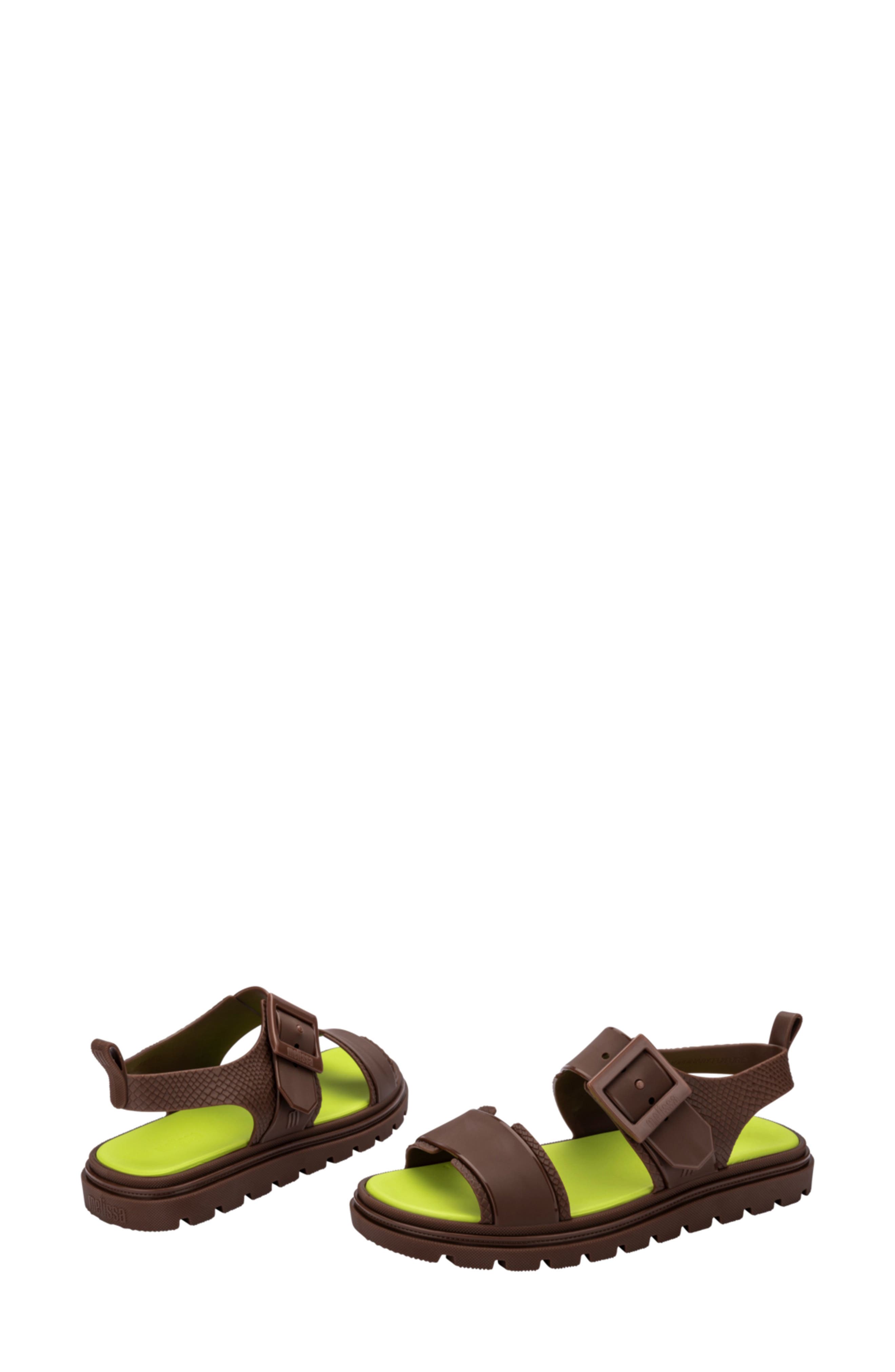 Connection Papete Sandal, Alternate, color, BROWN/ GREEN