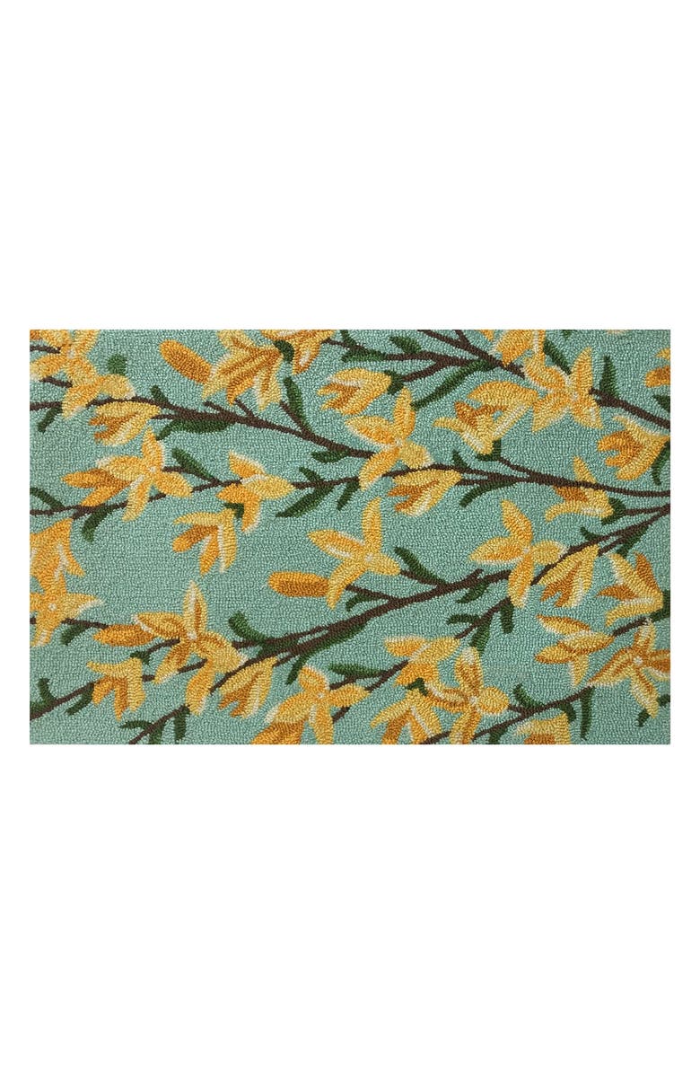 R16 HOME Forsythia Indoor/Outdoor Doormat, Main, color, Aqua