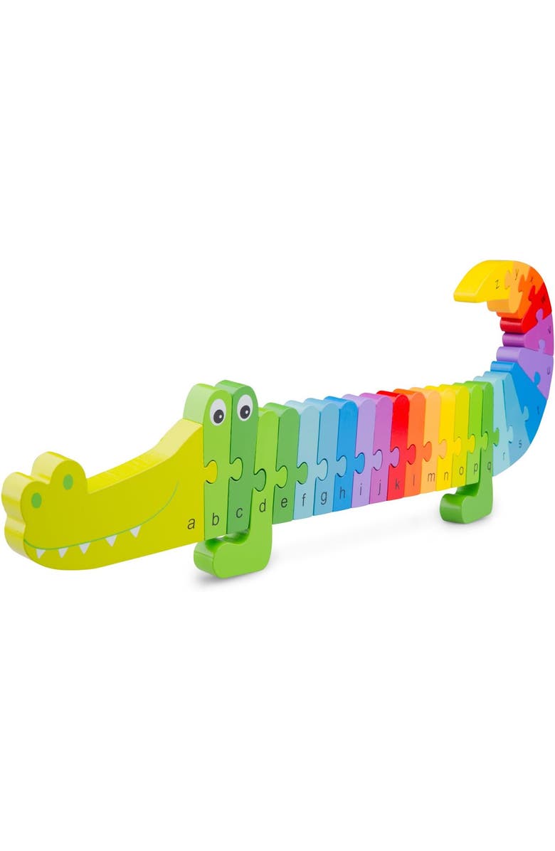 NEW CLASSIC TOYS Alphabet Puzzle Crocodile, Alternate, color, Multi