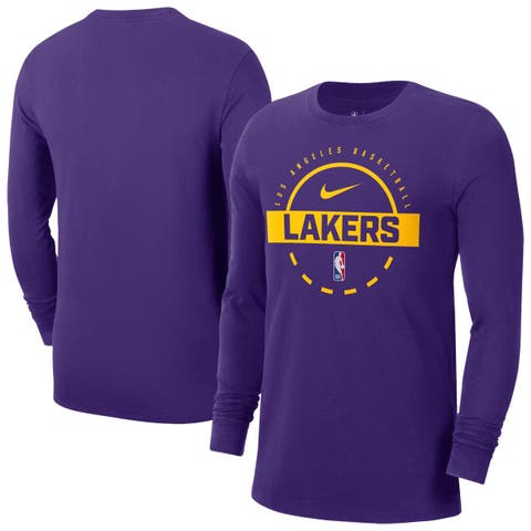 Men
s Nike  Purple Los Angeles Lakers Authentic Long Sleeve Practice T-Shirt
