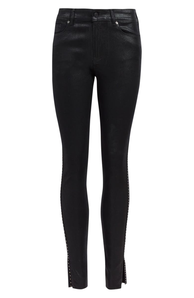 AllSaints Miller Studded Coated Skinny Jeans, Alternate, color, 
