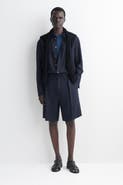 COS Pleated Linen Drawstring Shorts