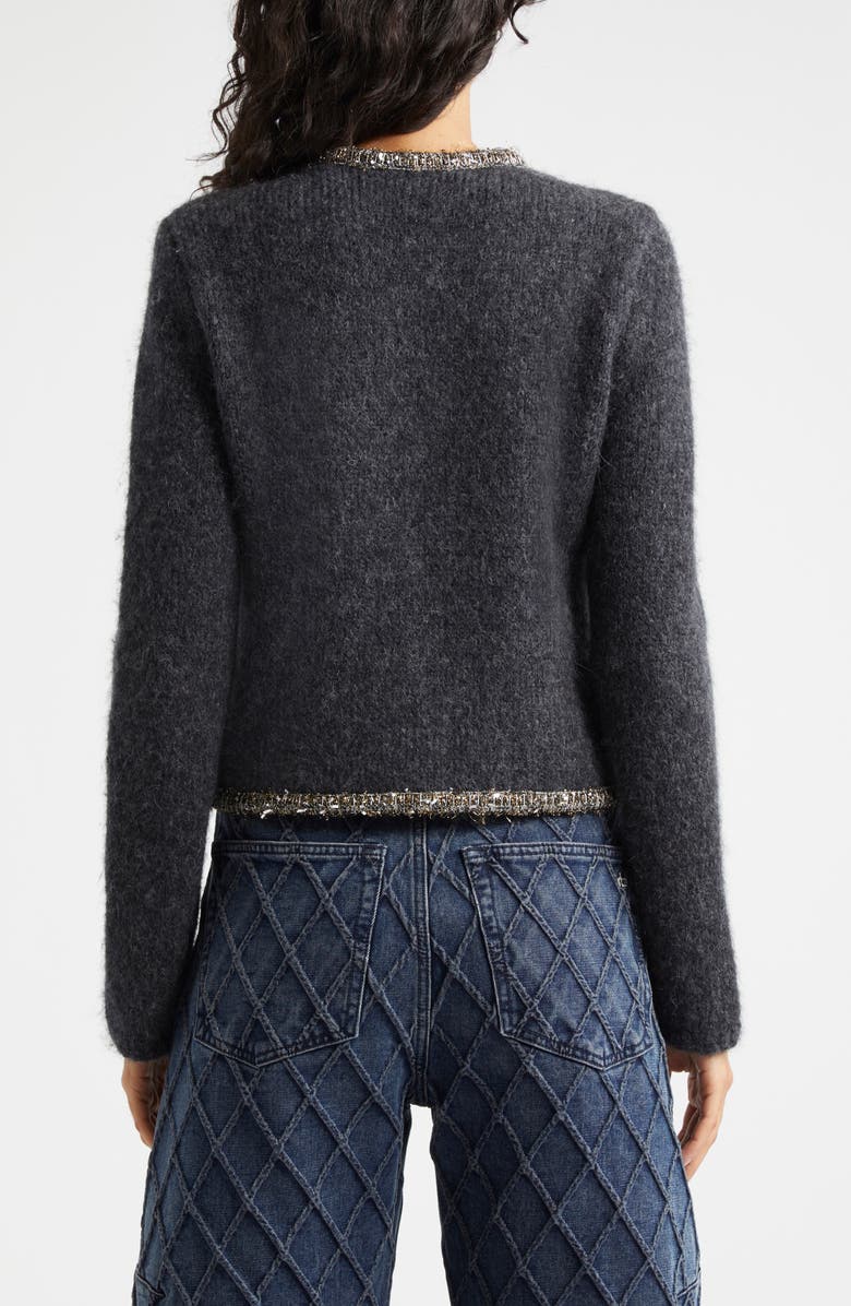 rag & bone Davies Bolero Cardigan, Alternate, color, Charcoal