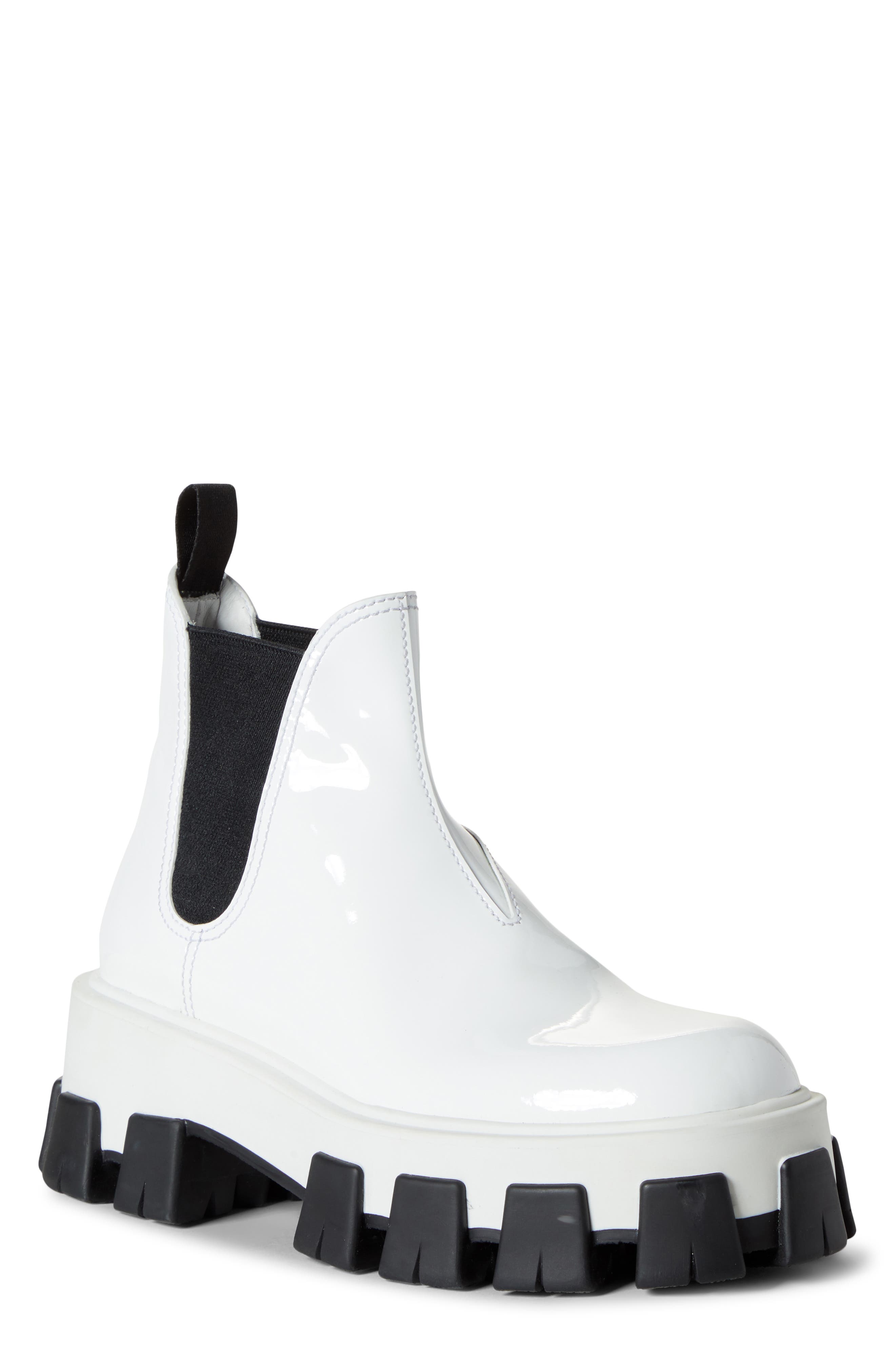 Prada Lug Chelsea Monolith Boot, Main, color, 
