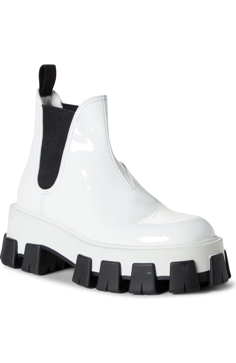 Prada Lug Chelsea Monolith Boot, Main, color,