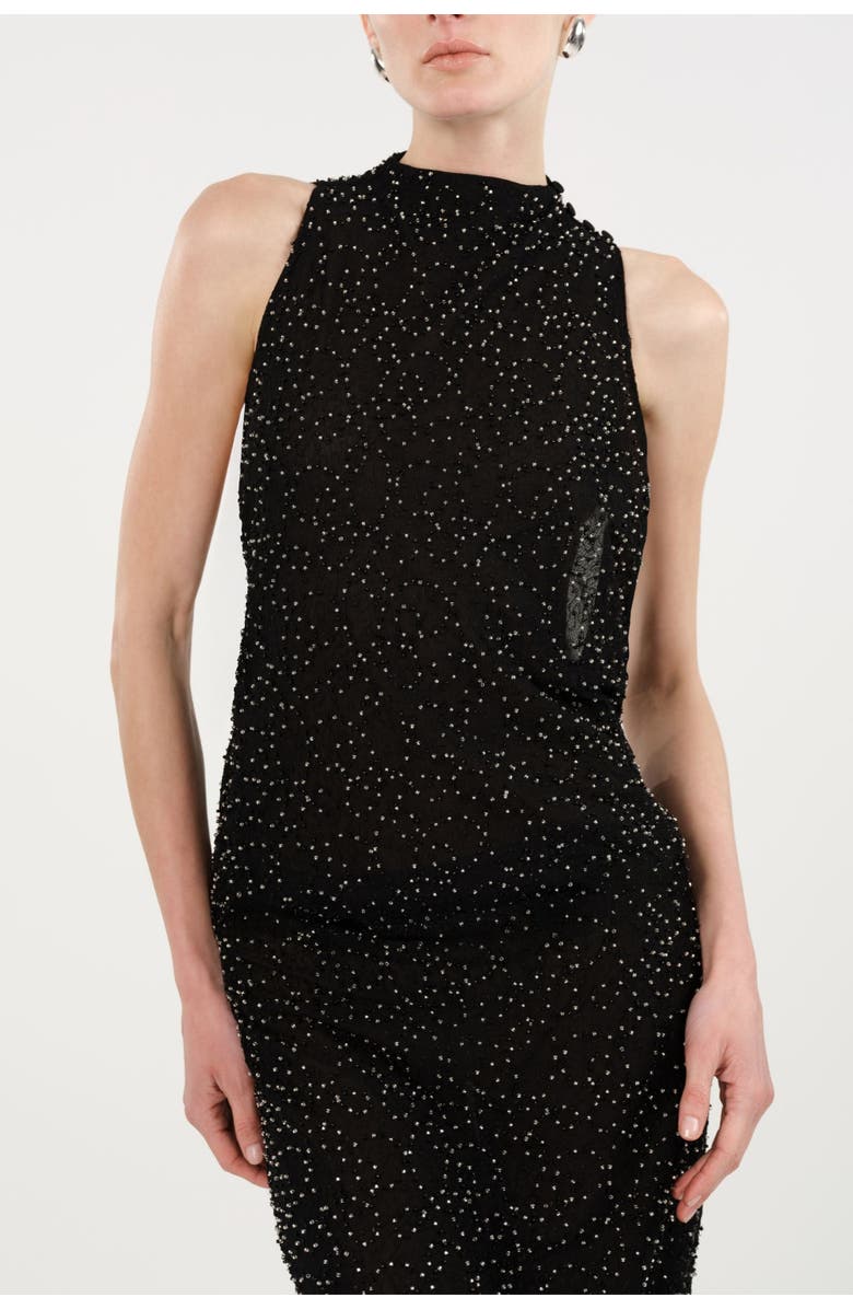 Nocturne Stone-Embellished Maxi Dress, Alternate, color, Black