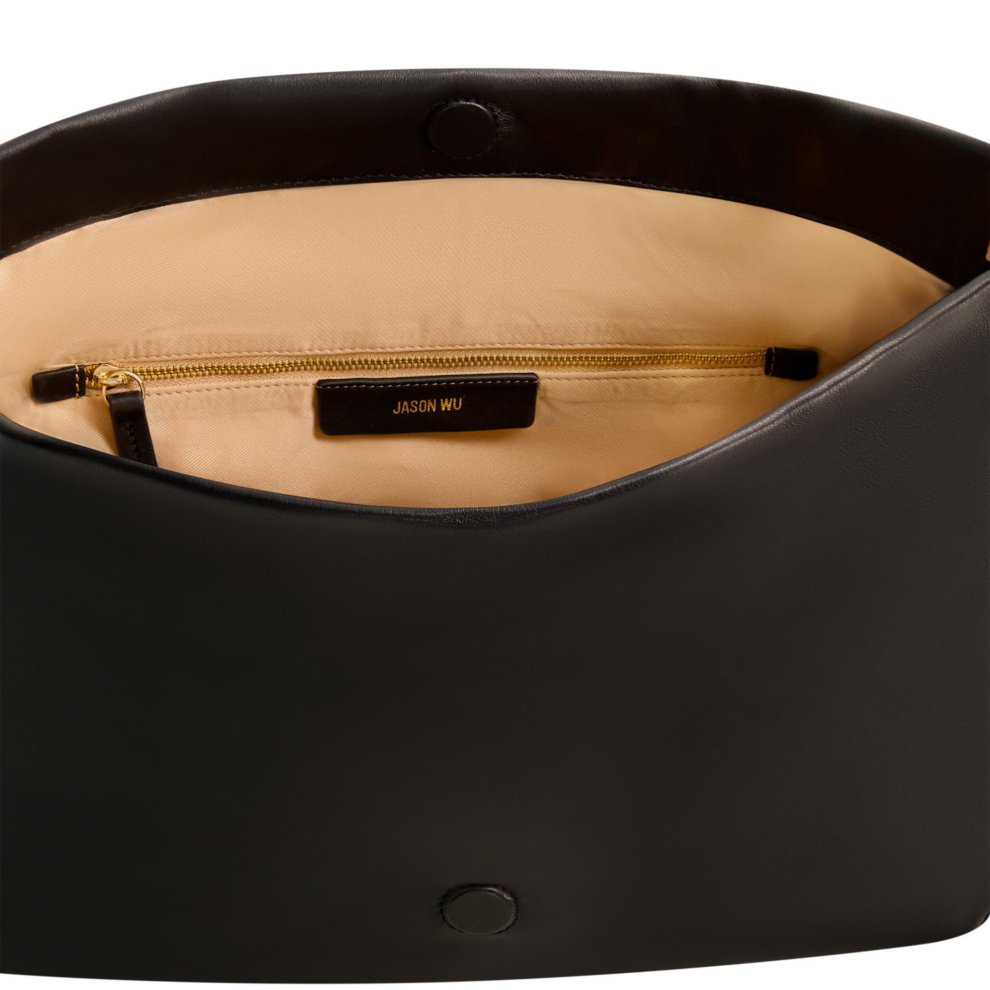 JASON WU Elegant Fold-Over Clutch, Alternate, color, Black