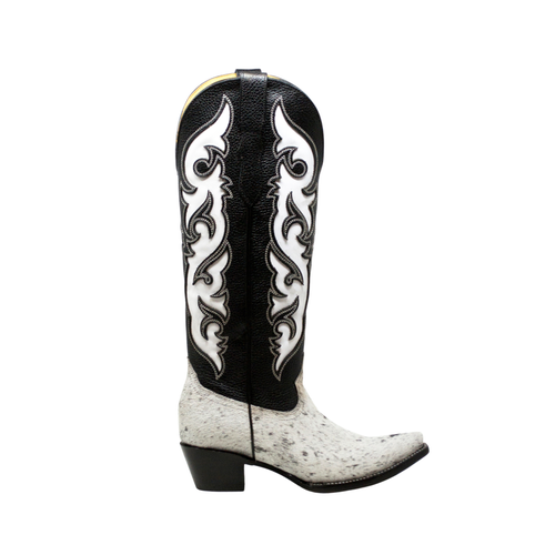 Nortalie The Luna Western Cowboy Boot In Black