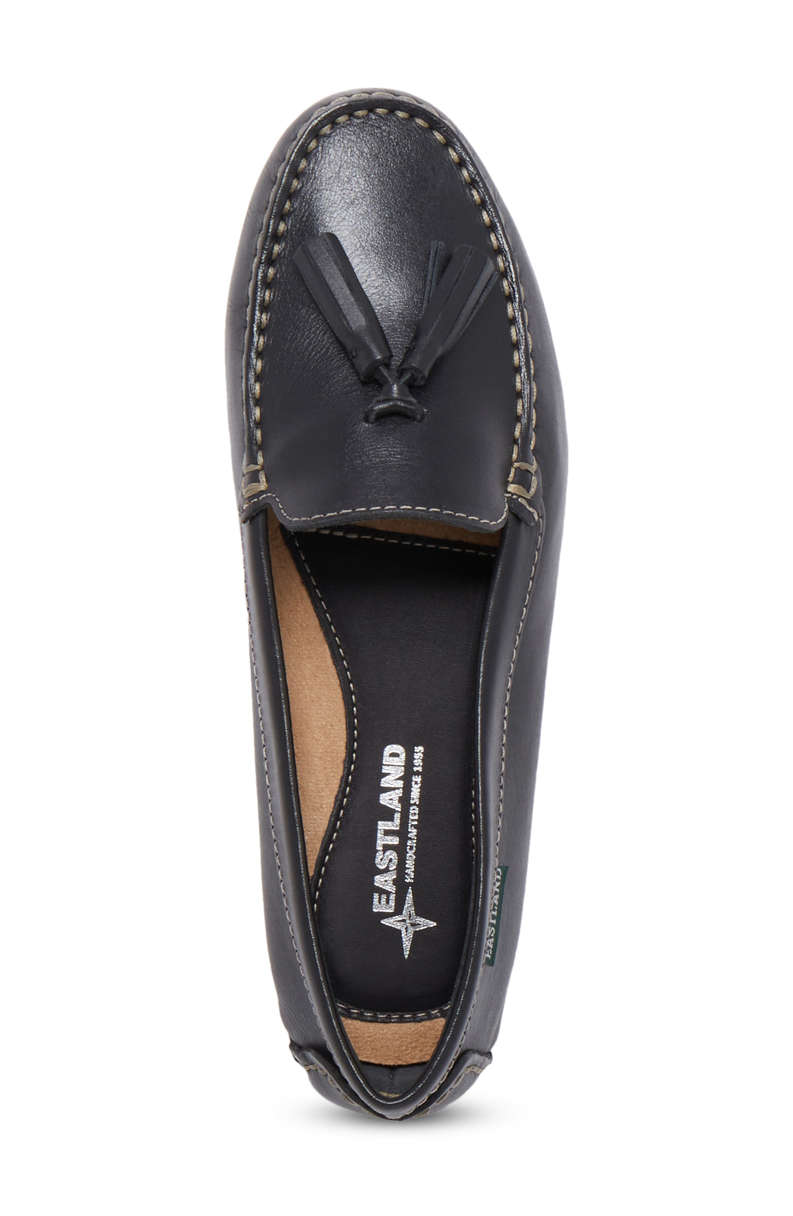 Eastland Tabitha Tassel Driving Loafer, Alternate, color, Black