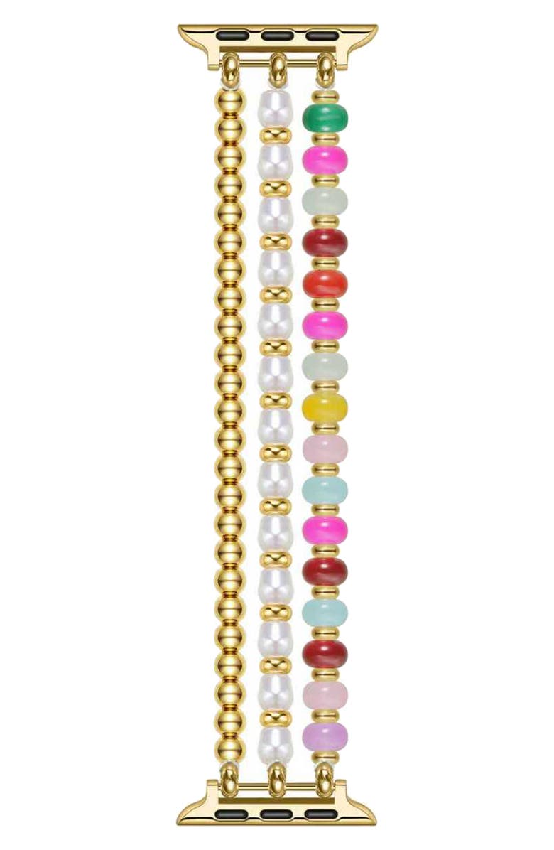 Posh Tech Jasmine Beaded Apple Watch<sup>®</sup> Watchband, Main, color, 