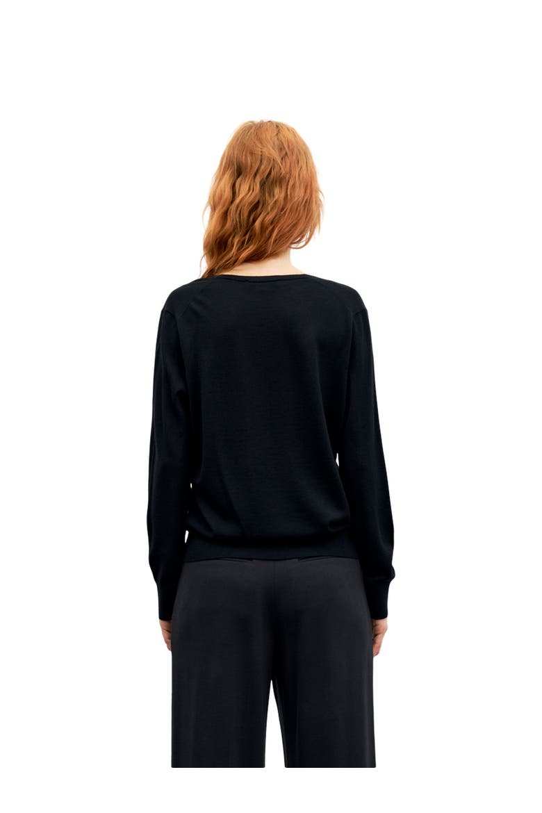 Rachel Merino Wool Sweater, Alternate, color, Black
