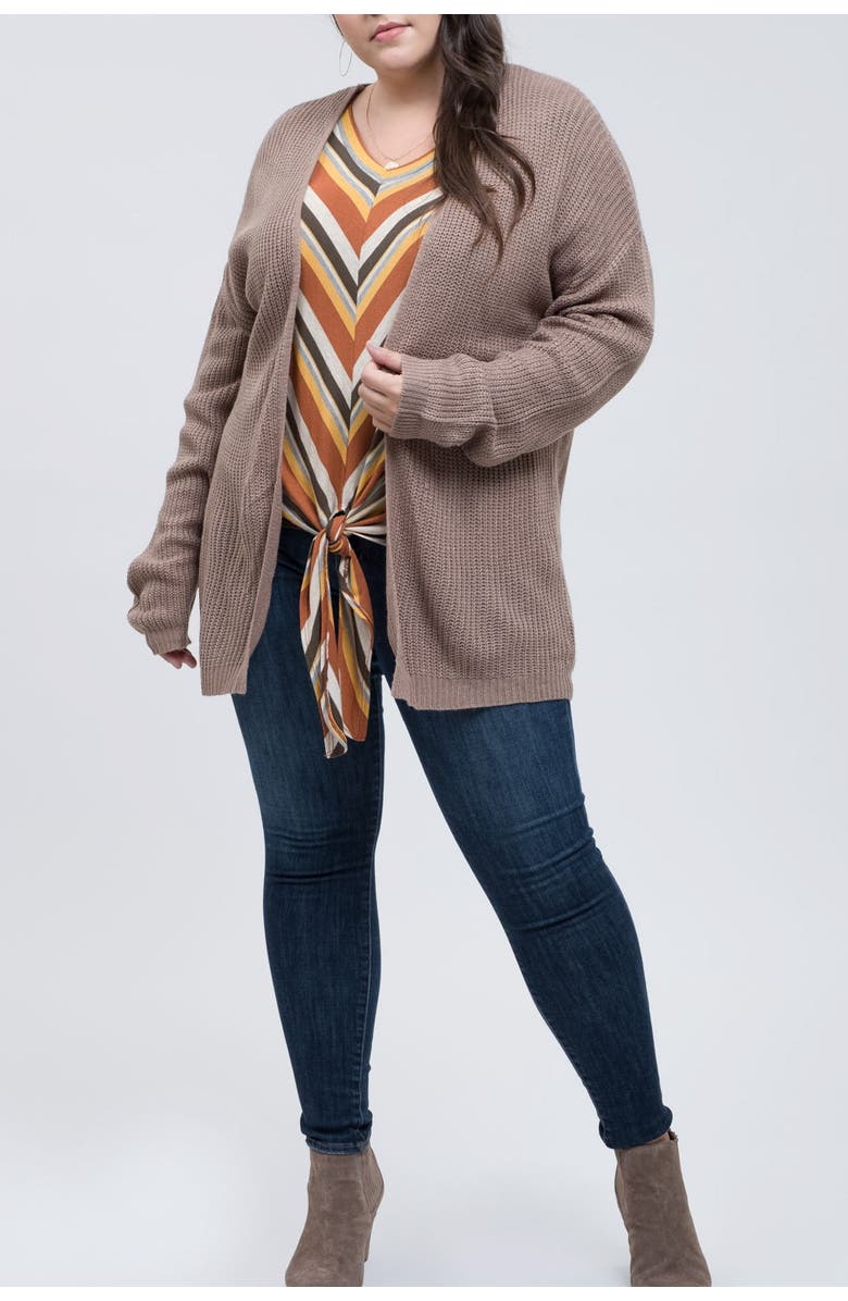 Blu Pepper Braided Back Knit Cardigan, Alternate, color,