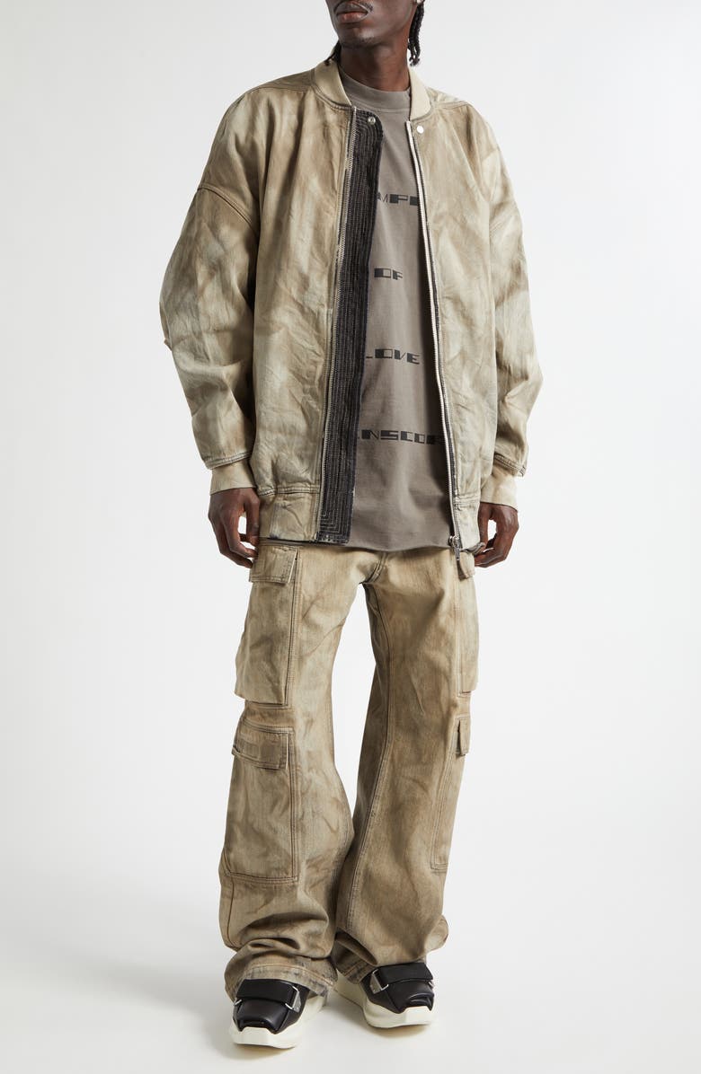 Rick Owens DRKSHDW Jumbo Flight Jacket, Alternate, color, Dust