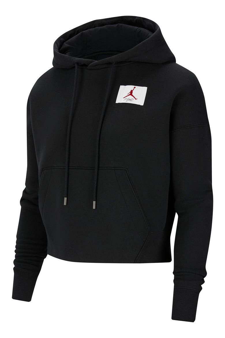 Nike Jordan Flight Fleece Hoodie, Alternate, color, BLACK