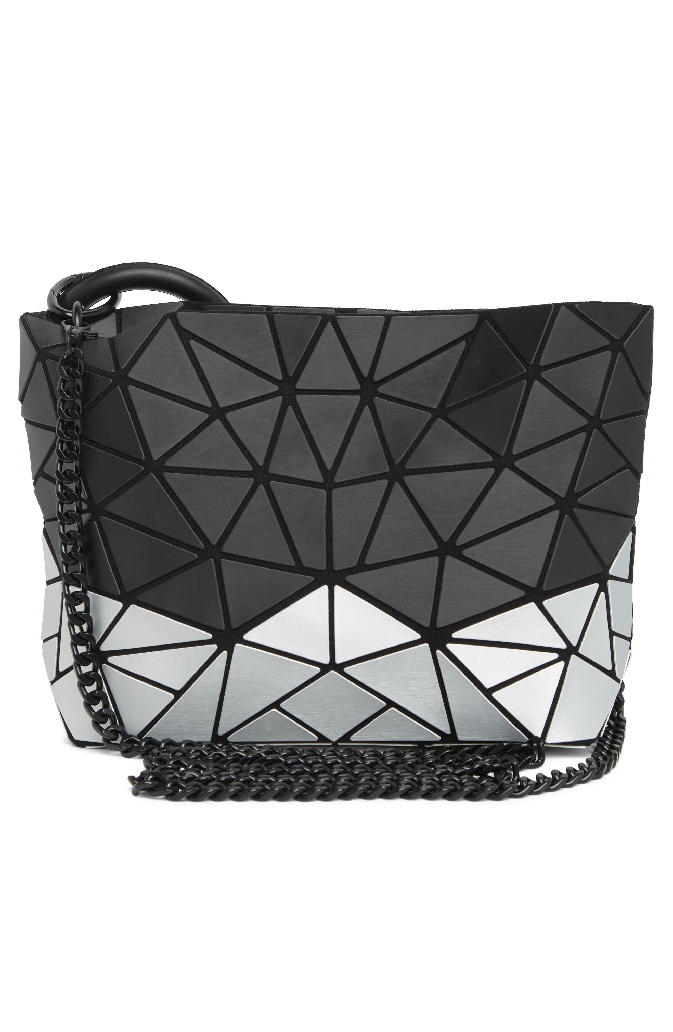 PATRIZIA LUCA Geometric Crossbody Bag, Alternate, color, M.black/ Silver