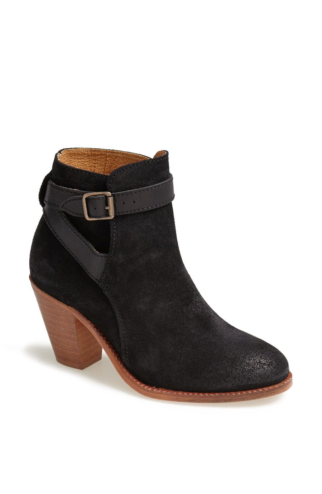 'Lewknor' Ankle Bootie, Main, color, BLACK