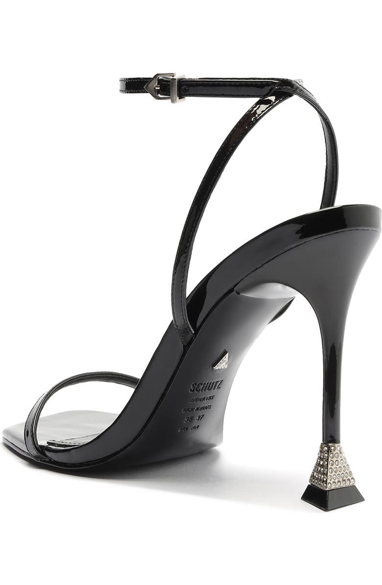 Schutz Joanna Ankle Strap Sandal, Alternate, color, Black