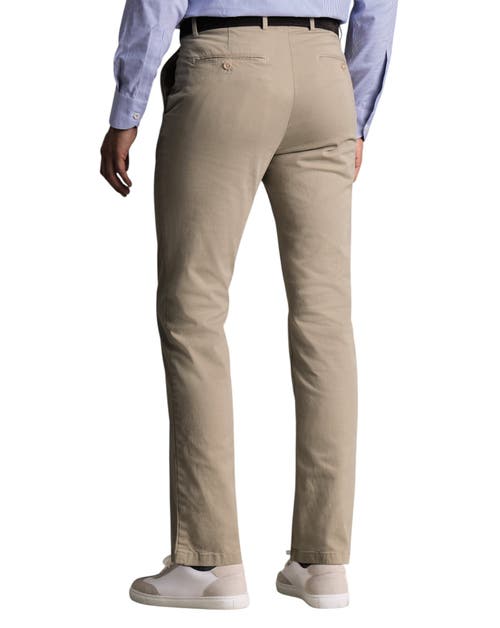 Charles Tyrwhitt Slim Fit Lightweight Chinos In Brown